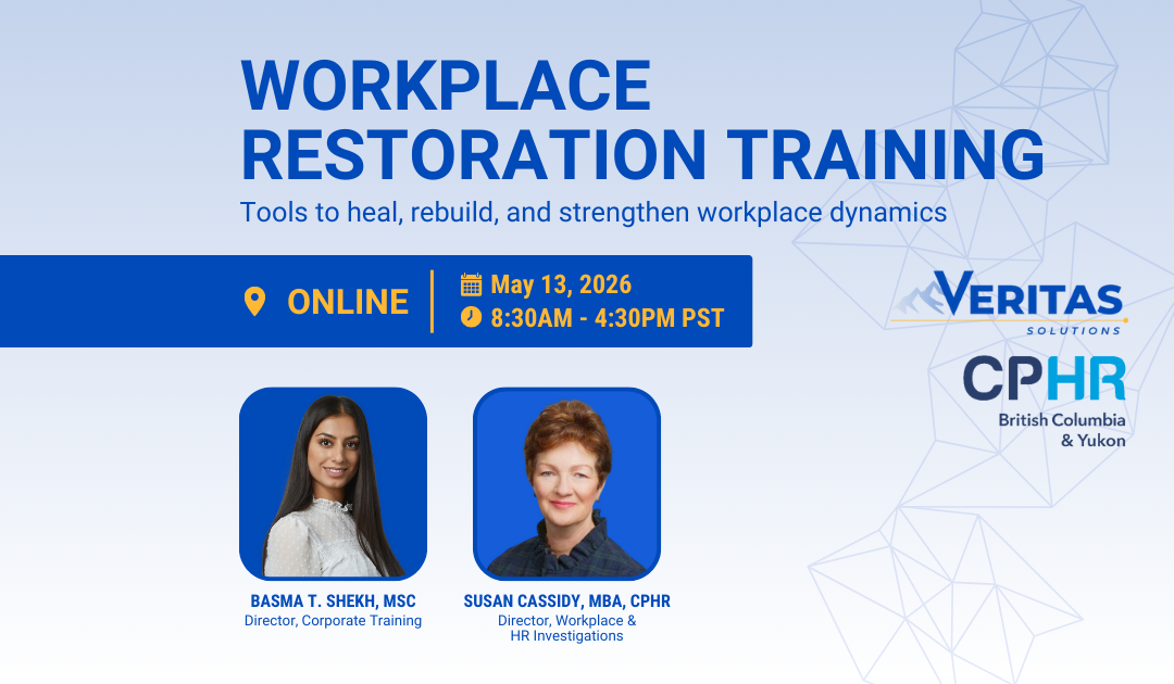 Workplace Restoration Training | CPHR BC & Yukon