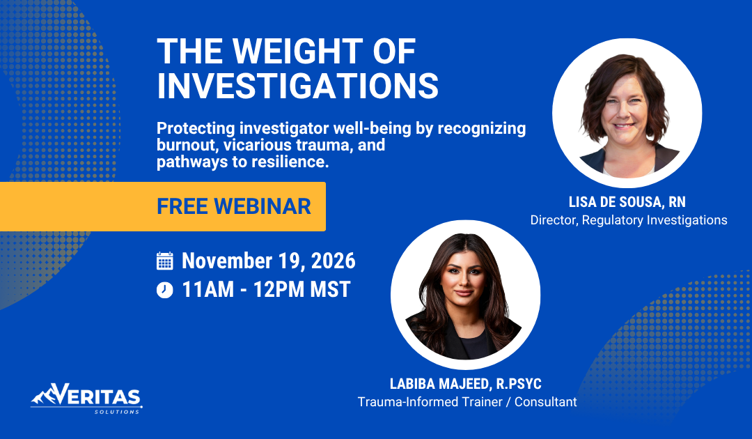 The Weight of Investigations: Protecting investigator wellbeing by recognizing burnout, vicarious trauma, and pathways to resilience.